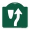 Signmission Designer Series Sign Beware of Curb Graphic, Green & White Aluminum Sign, 18" x 18", GW-1818-24522 A-DES-GW-1818-24522 - alternate 1